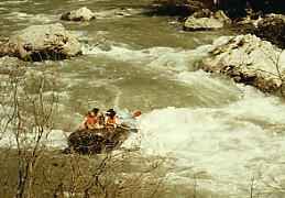 die schwierigste Passage bei Hochwasser am Verdon
