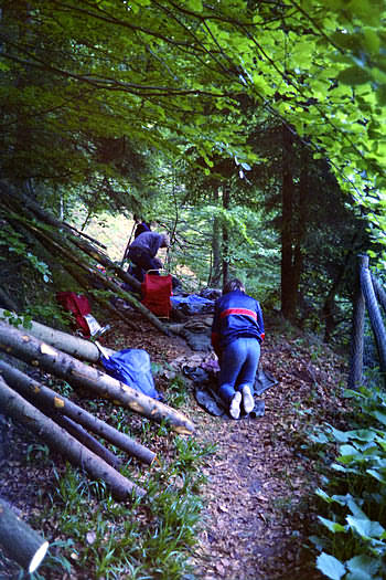 Irgendwo unterwegs auf dem Weg bernachtet