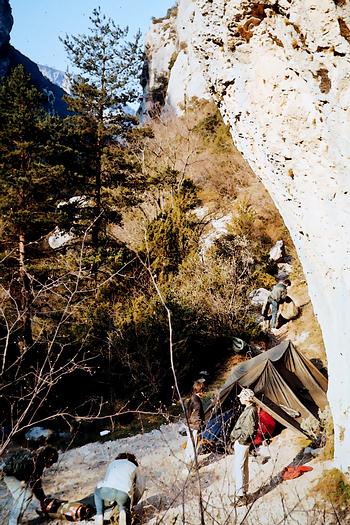 Mit Ponchozelt im Canyon